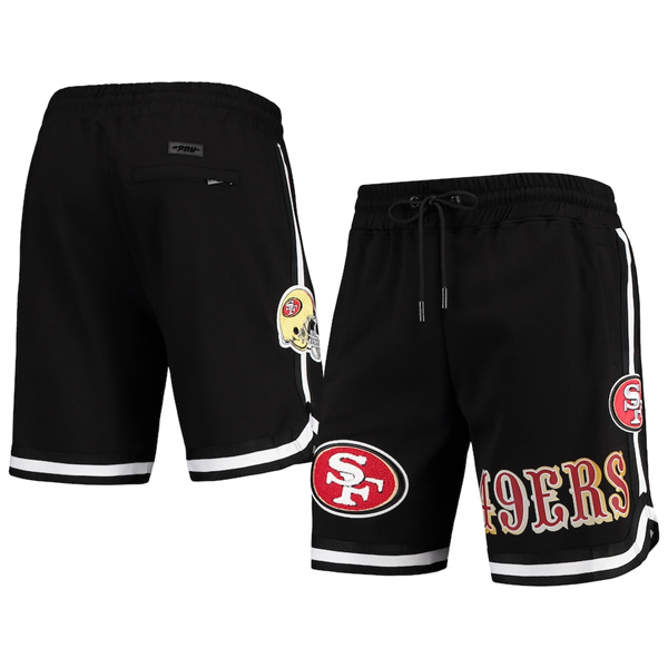 Men's San Francisco 49ers Black Shorts - Click Image to Close